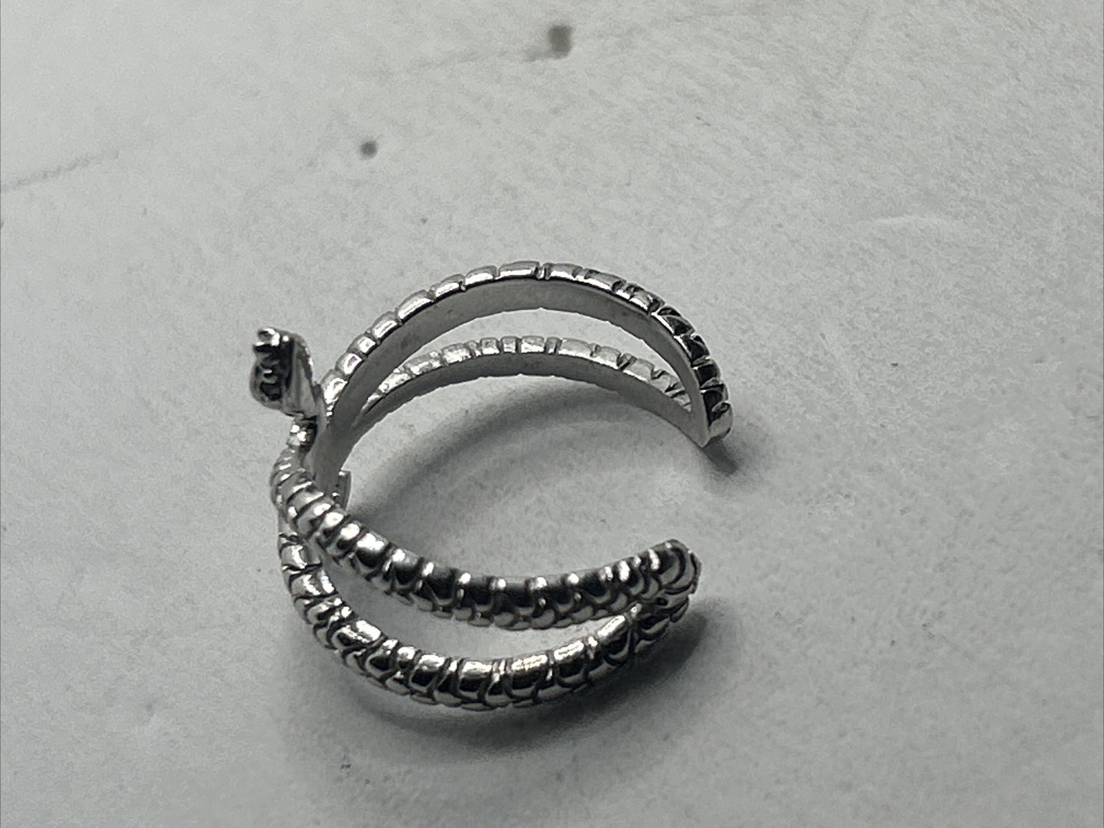 Solid 925 Sterling Silver Snake Adjustable Ring –… - image 5