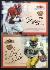 2000 Fleer Autographics Dhaun Alexander + Dex white Rookie autographic - ENN Car