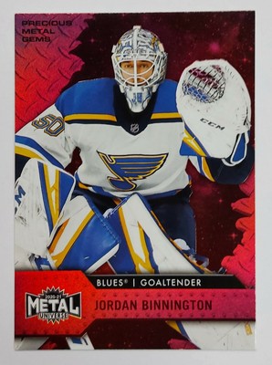 2020-21 Skybox Metal RED PRECIOUS METAL GEMS Blues JORDAN BINNINGTON #50  95/100 | eBay