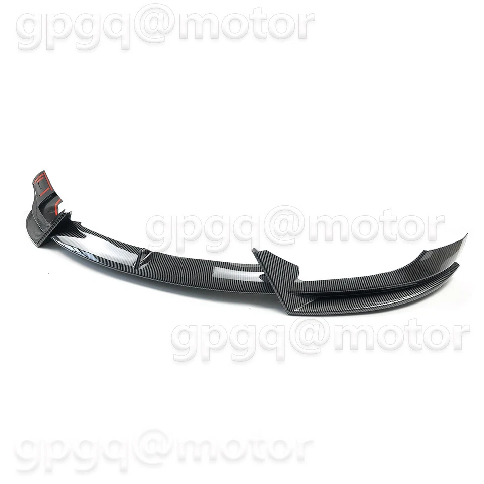 Alerón divisor de labios parachoques delantero de fibra de carbono estilo V para Tesla Model 3 17-2023 Foto 4 de 4