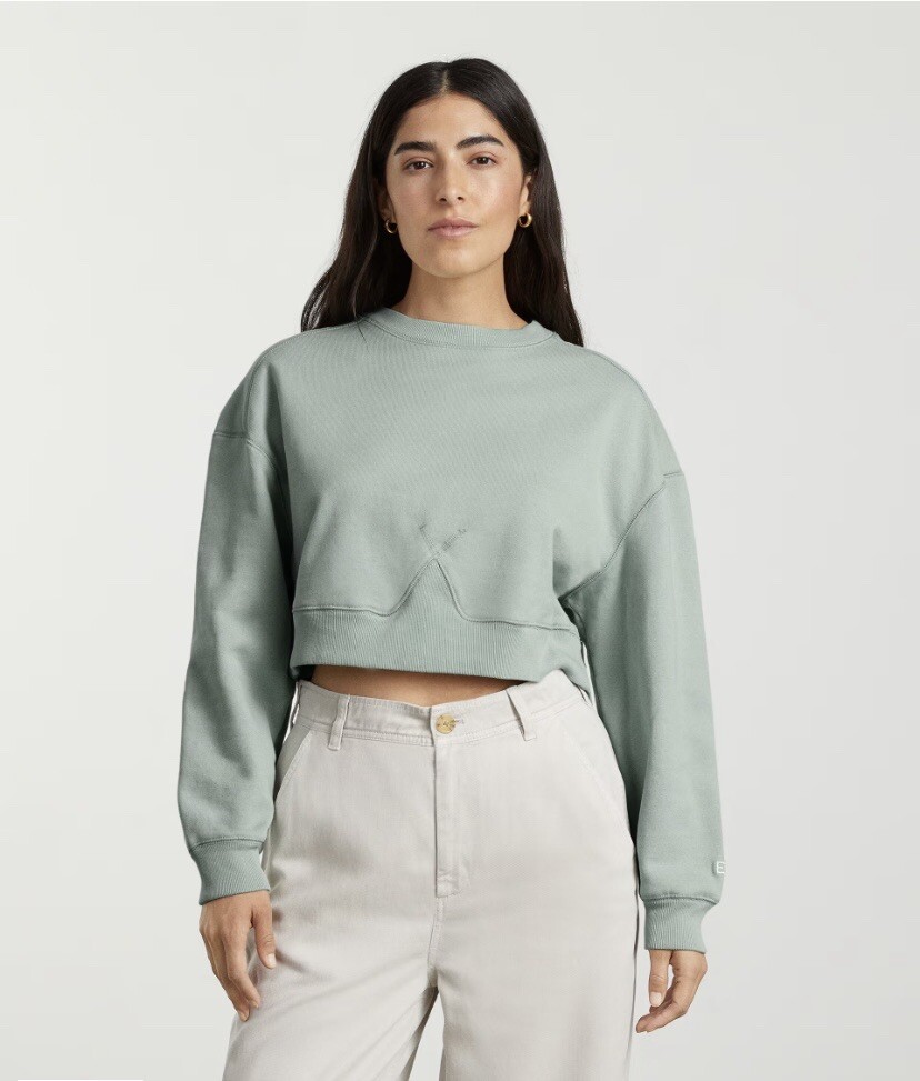 EVERLANE The Organic Cotton Cropped Crew