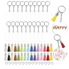  120PCS Sublimation Keychain Blanks - 30PCS Acrylic Keychain Blanks for Vinyl 