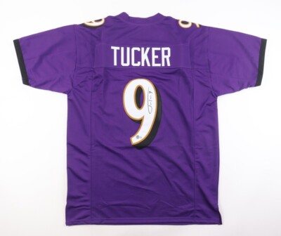 Justin Tucker Signed Baltimore Ravens Jersey (Beckett) 3x Pro Bowl Place  Kicker