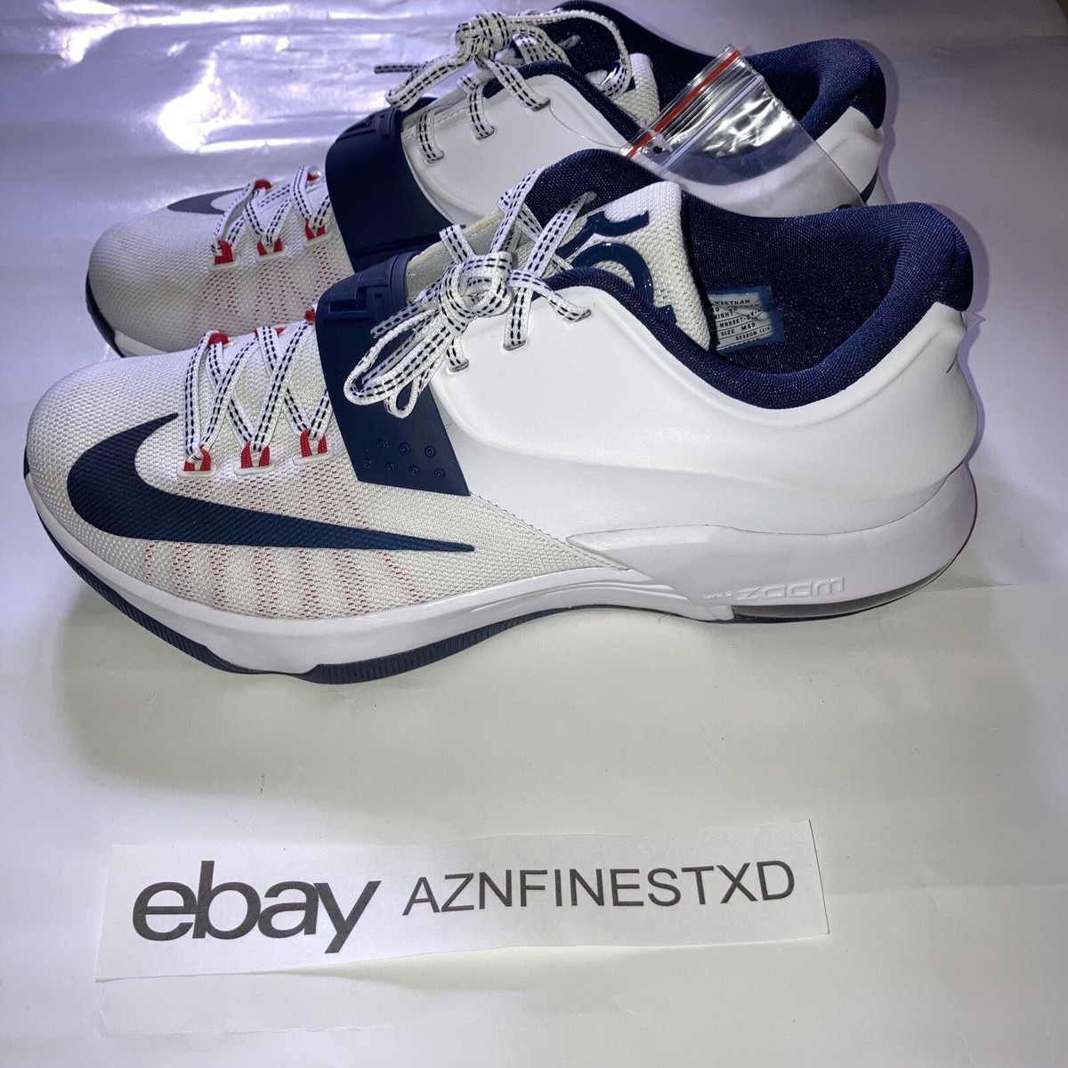NIKE KD VII KEVIN DURANT 7 SIZE 9 UCONN HUSKIES BRAND NEW PROMO