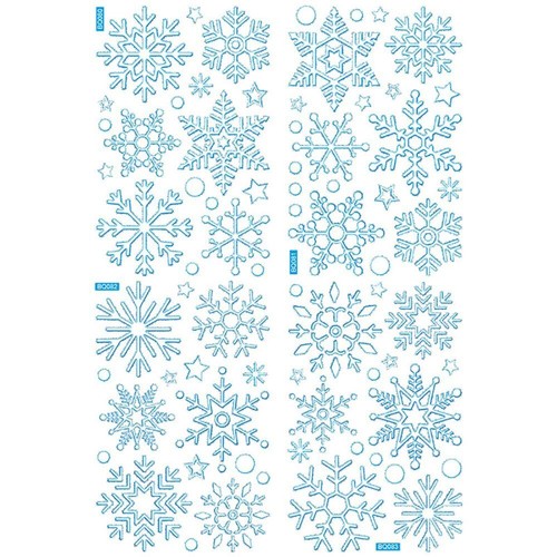 Elettrostatico Adesivi Neve Shopwindow Finestre di vetro - Foto 12 di 18