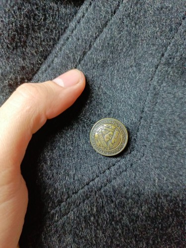 Vintage handtailored bespoke classic luxury alpaca wool women over coat 44R 12 - Picture 5 of 14