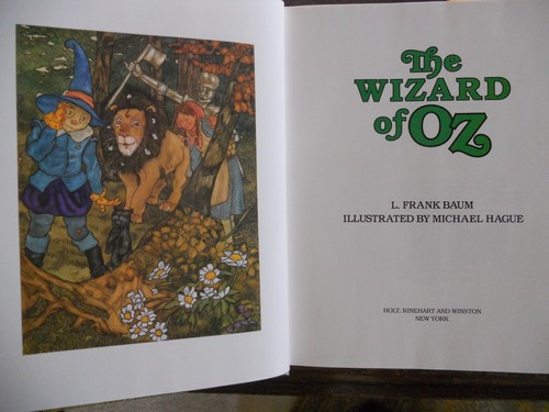 WIZARD OF OZ, Frank L. Baum/Michael Hague, SIGNED w/DRAWING 1st/1st 1982 HCDJ - Foto 5 di 8