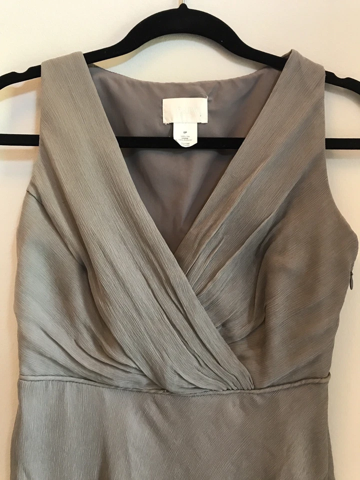 J Crew серый шифоновое платье подружки невесты - Изображение 3 из 4