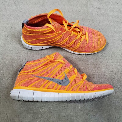 Nike Shoes Womens Orange Flyknit Chukka Running Sneakers