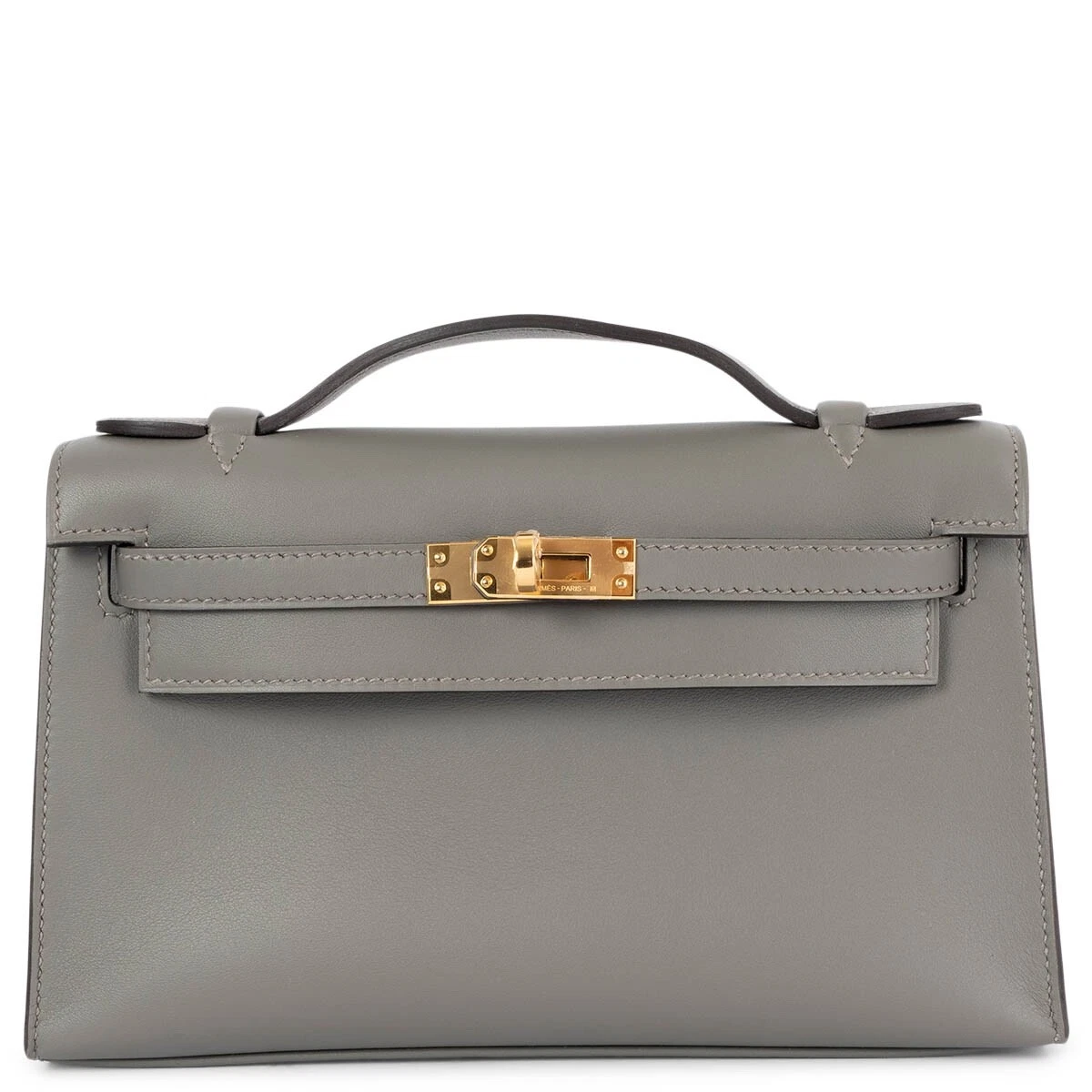 Hermes Swift Leather Clutch Bag