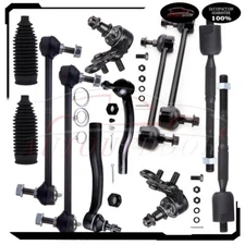 12Pc Front Lower Ball Joint Tie Rod End Rack Bellow Fit For 2002-03 Toyota Camry