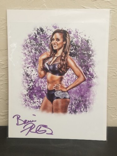 Brandi Rhodos handsigniertes 8x10 Foto WWE Neu Japan Pro Wrestling AEW