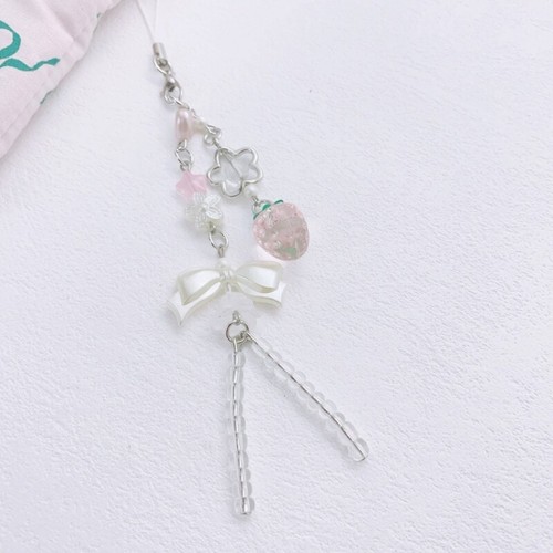 2 Pack Handmade Peach Phone Lanyard Offers Both Decorative and Practical - Zdjęcie 3 z 8