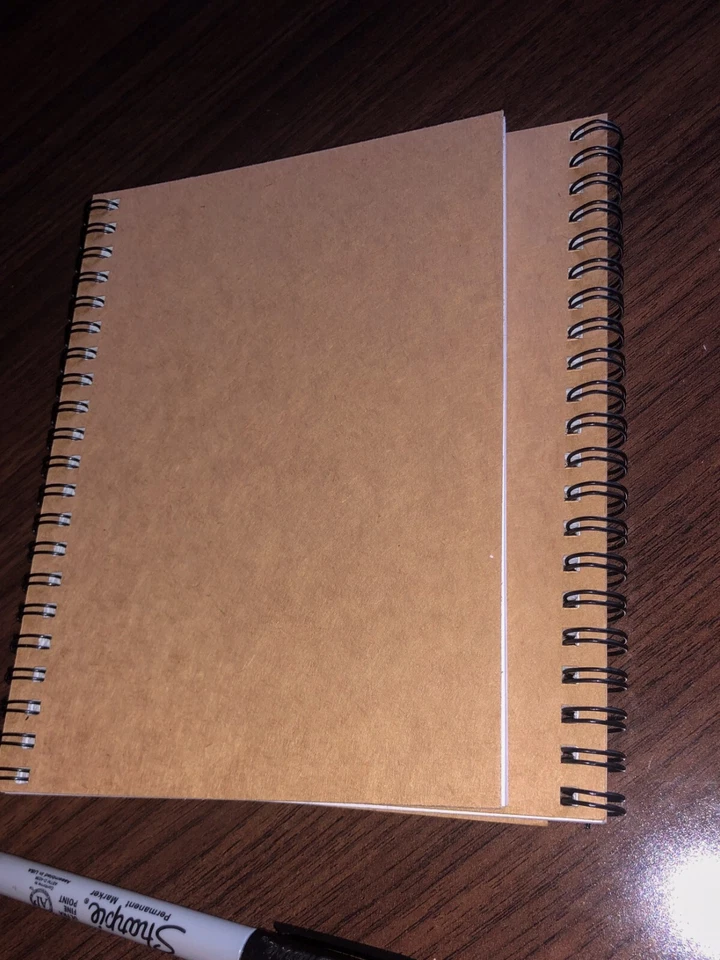 Almohadilla de papel para libro de bocetos hecha a mano 25 hojas 5" x 7" espiral de alta calidad 90 lb/163 gsm Foto 4 de 4