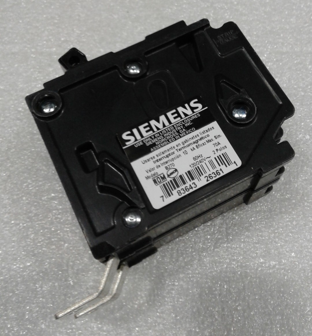 SIEMENS B270H 2 Pole 70 AMP Type BLH Circuit Breaker