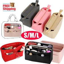 Felt Purse Handbag Organizer Insert Multi pocket Storage Tote Shaper Liner Bag