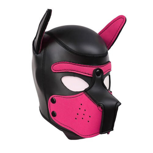 Cosplay Dog Mask Puppy Headgear Master Role Play Helmet Neck Collar - Picture 26 of 41