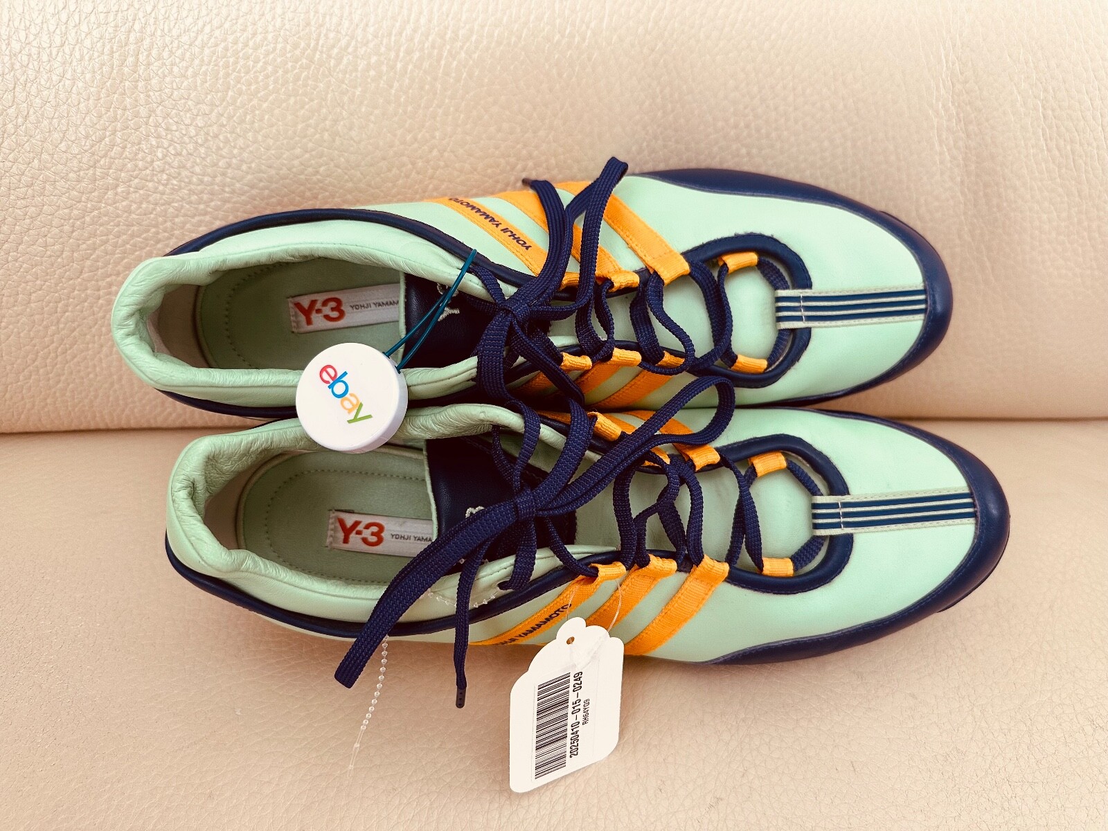 Adidas Y-3 Yohji Yamamoto Boxing Sneakers Black Yellow Blue Size 12.5 Rare image 4