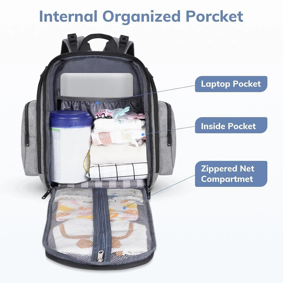 Bebe Mochila Paalera Panalera Bolso De Paales Para Biberones Viaje Impermeable Foto 2 de 4