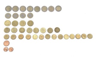 EURO COINS SPARE LEFTOVER CHANGE HOLIDAY MONEY (€25.07 EUROS)