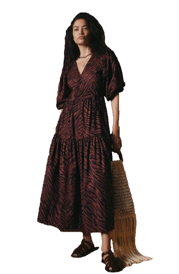 Banana Republic белый лотос хлопок надежном платье размер маленький M новый с Ярлыками RT$250 - Изображение 2 из 4