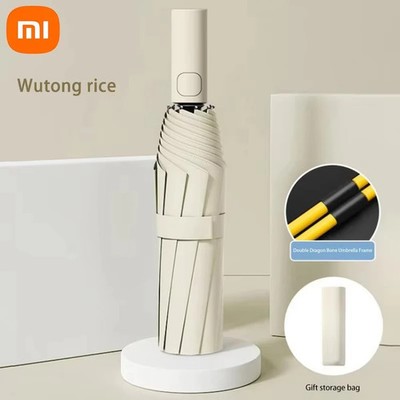24 Bone Fully Automatic Double Bone Folding Umbrella Rain,Wind,Sun UV Protection