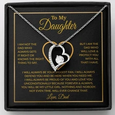 To My Daughter Necklace, Gift For Daughter From Dad, Daughter Father Necklace