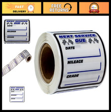 Checkered Flag Oil Change Reminder Stickers - 250 Clear Automotive Labels 2"x2