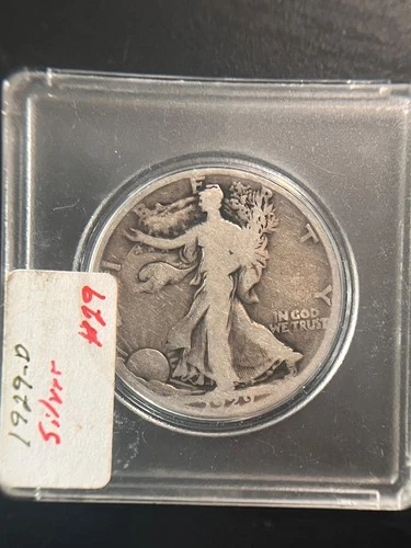 1929 D Walking Liberty Silver Half Dollar