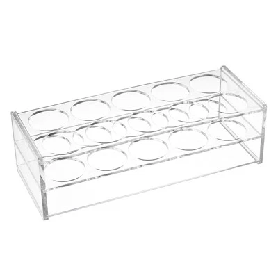 10 Nun Acryl Reagenzglas Gestell Halter 40mm Lochdrm Klar f. Laborröhrchen 100ml - Bild 1 von 4
