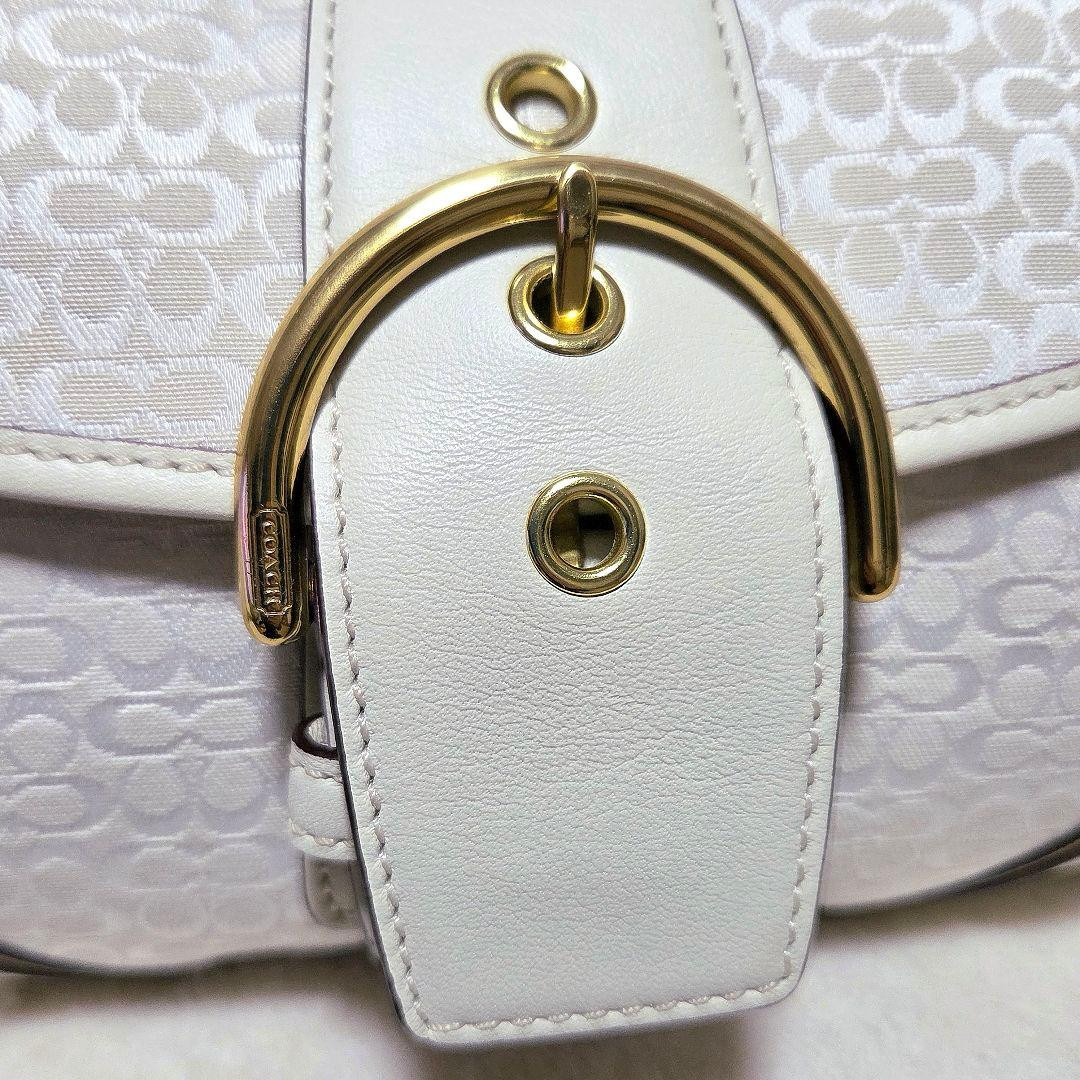 Coach SOHO Signature One Shoulder Bag White Y2K 1457 … - Gem