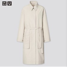 UNIQLO U Cotton Long Coat Natural Size M Lemaire Style Minimal Japan