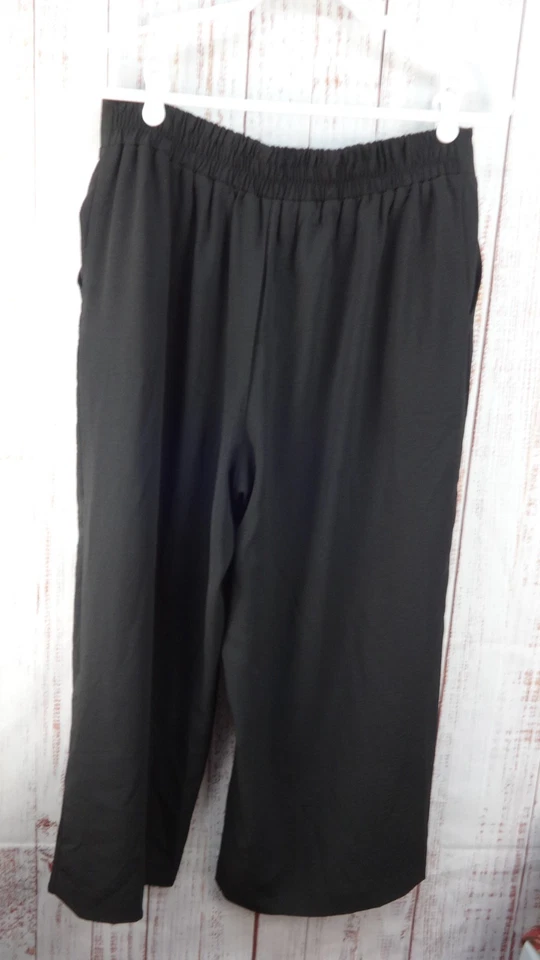 Pantalones de Carrera Nine West Para Mujer Grandes Negros Elastizados Pierna Ancha Oficina Informales Usados en Excelente Condición Foto 2 de 4