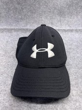 Under Armour Hat Cap Teens One Size Black Stretch Moisture Wicking Baseball
