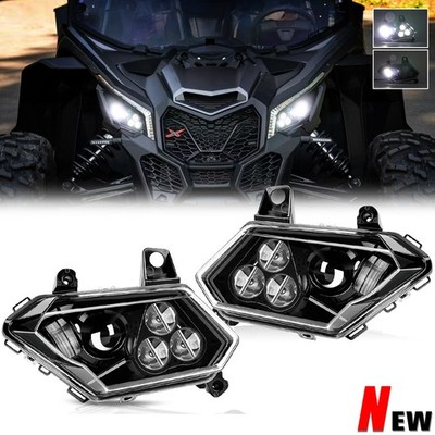 LED Headlight DRL Hi/Lo For Can Am Maverick X3 Max XDS XRS R Turbo DPS 2017-2025