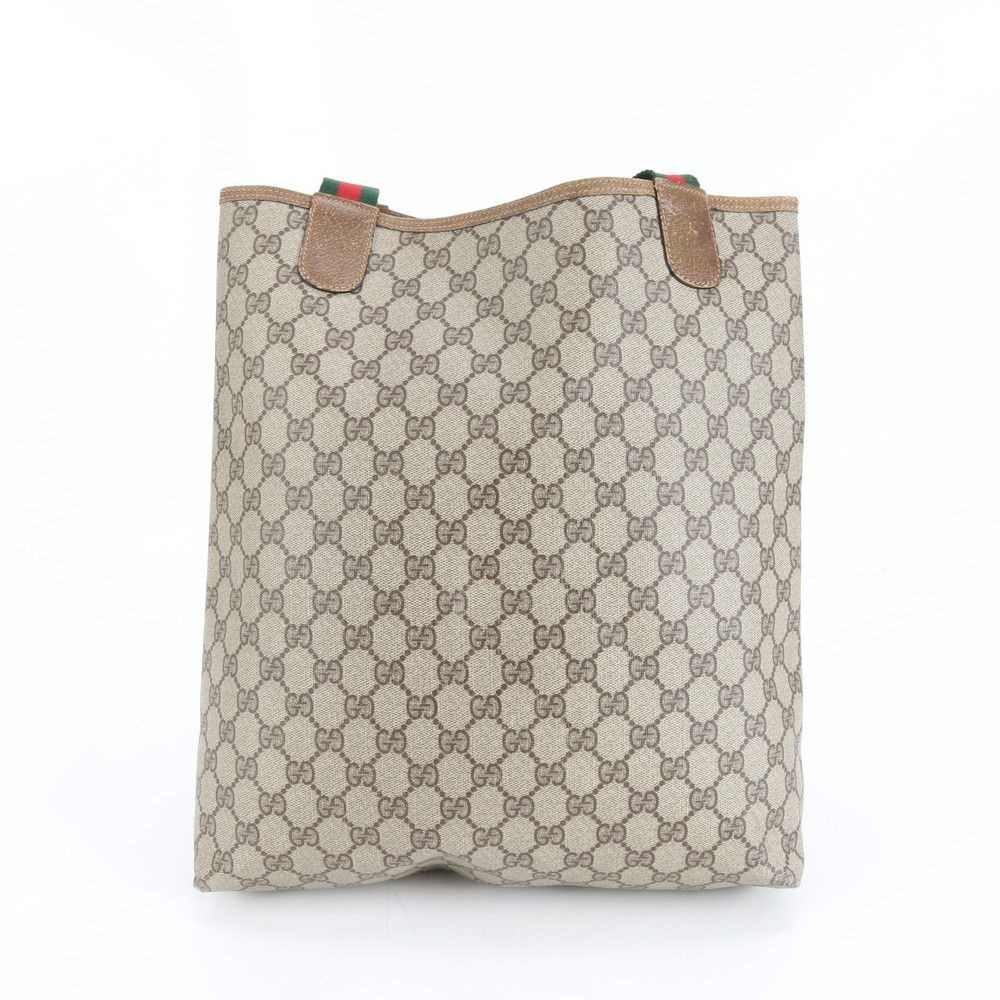 GUCCI GG Sherry Line 39 02 003 Leather Tote Bag Shoulder Brown Beige From Japan thumbnail 23
