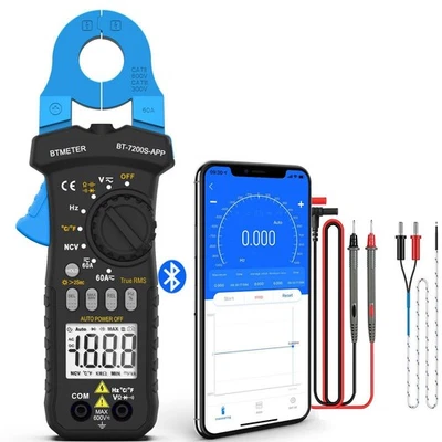 Zangenmultimeter True RMS, AC/DC 60A, Bluetooth, NCV, Auto Range, Kap/Temp,Diode - Bild 1 von 4