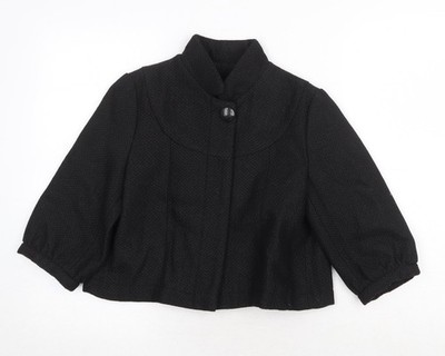 IXF Damen Jacke schwarz geometrisches Muster Größe M geknöpft