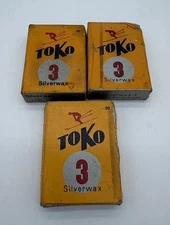 Vintage New Old Stock Toko 3 Ski Wax German Swiss Silver Bar Spring Snow w/ Box