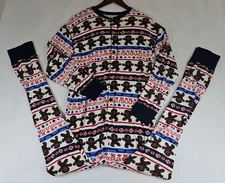 Lazy One Pajamas Adult Large Gingerbread Man Sweet Cheeks Flapjack Long Johns