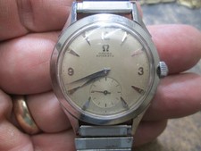 OMEGA AUTOMATIC BUMPER 344 CAL STAINLESS SCREWBACK MENS RUNNING WRISTWATCH