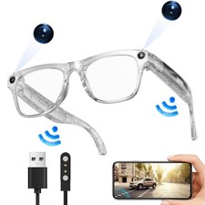 Men Women AI Smart Glasses 8MP 4K HD Video Recorde Polarized Sunglasses Lenses