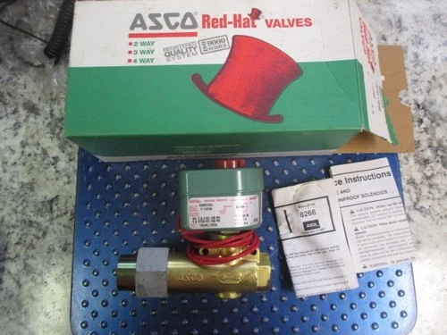 NEW ASCO RED-HAT SOLENOID VALVE 1/2" 15.4 WATTS 120/60,110/50 8266D153L