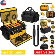 DJ Accessory Bag - Flexible Dividers, 22 Pockets, Reinforced Handles