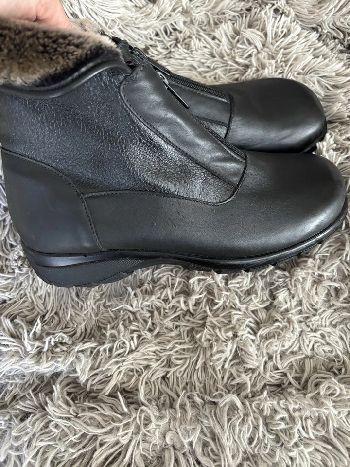 Calentadores de Puntera Mujer Talla 9.5 Ancho Cuero Negro Forrado Botas Foto 2 de 4