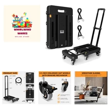 Heavy-Duty 500 LB Folding Hand Truck with 6 Wheels & Brakes -  Transport