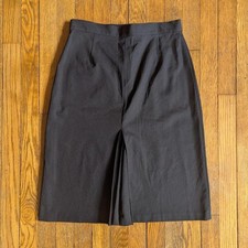 Y2K 90s Vintage Betsey Johnson Nylon Pencil Skirt Black Size Large