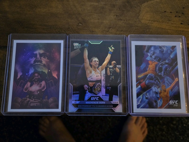 UFC Topps Now SSP UFC  316 Poster Art Card, UFC  319, & Mackenzie Dern 321 Lot.