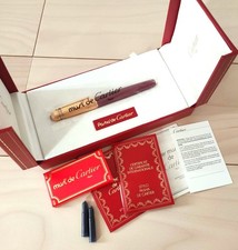 Anillo Pasha de Cartier Borgoña y Oro Pluma Estilográfica En Capas Trinidad Oro 18K 750