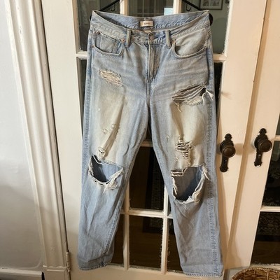 American Eagle Outfitters Women's Slouch High Rise Destructed Denim | Size 6